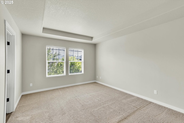 385 SW Mitchum Ter, Beaverton, OR 97006 - unfurnished room with carpet floors, a textured ceiling, and a raised ceiling