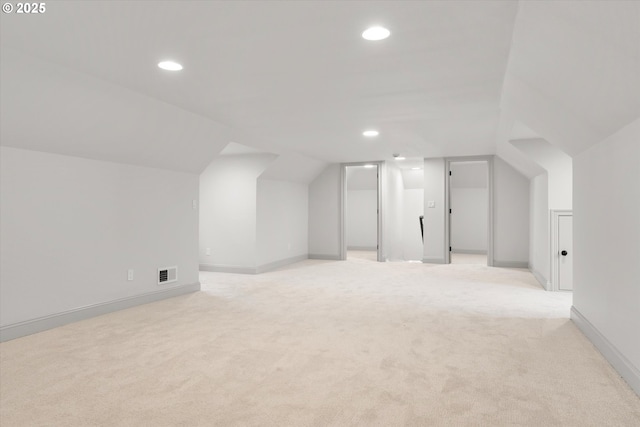 2089 5th Ave, West Linn, OR 97068 - bonus room with light colored carpet, lofted ceiling, and recessed lighting