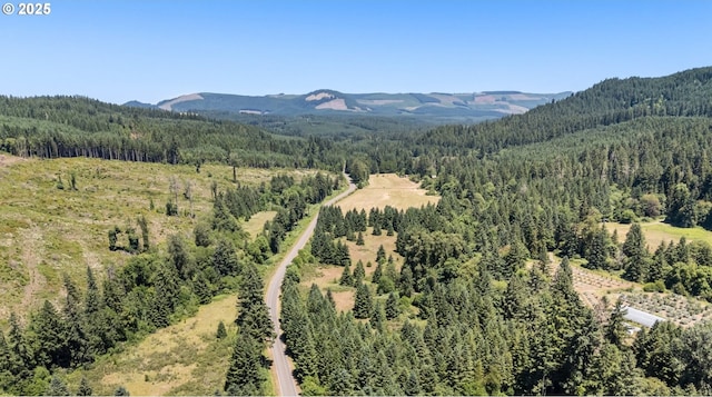 93933 Marcola Rd, Marcola, OR 97454 - drone / aerial view of a heavily wooded area and a mountainous background