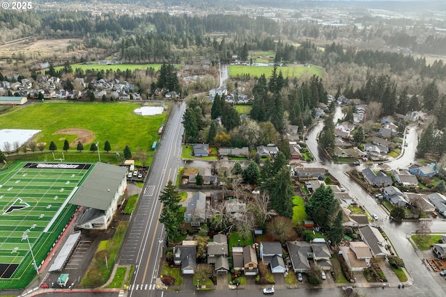 bird's eye view with a residential view