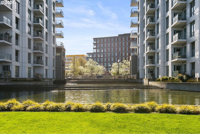 view of water feature