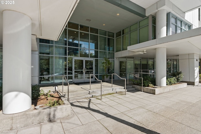 exterior space featuring visible vents