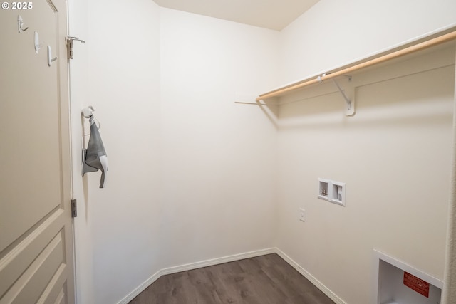 1067 S 55th St, Springfield, OR 97478 - laundry room with hookup for a washing machine and dark wood finished floors