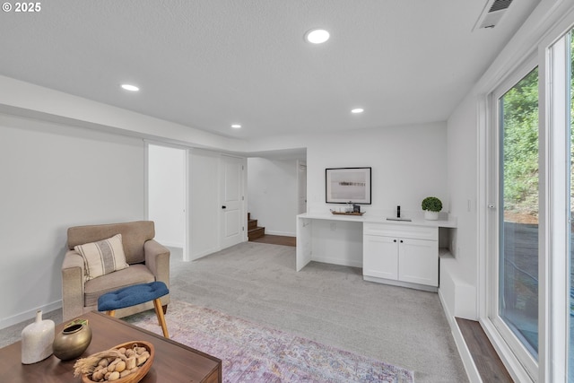 37465 Dubarko Rd, Sandy, OR 97055 - living area with stairs, recessed lighting, and light colored carpet