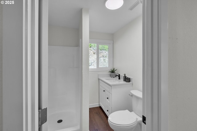 37465 Dubarko Rd, Sandy, OR 97055 - full bath with a shower stall, wood finished floors, and vanity
