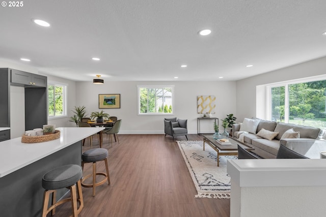 37465 Dubarko Rd, Sandy, OR 97055 - living room with healthy amount of natural light, wood finished floors, and recessed lighting