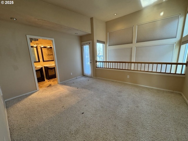 view of carpeted spare room