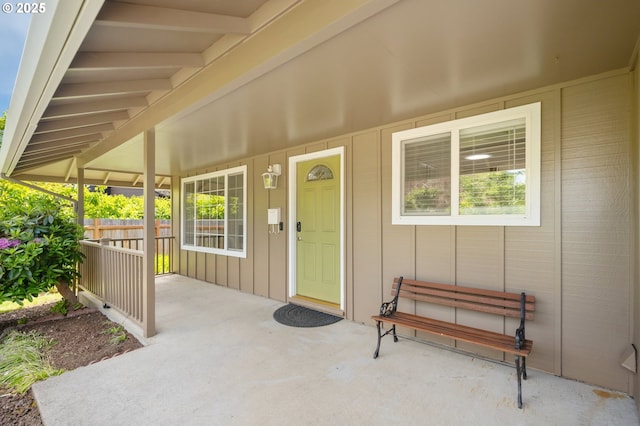 13440 SW Greenleaf Pl, Beaverton, OR 97005 - entrance to property featuring board and batten siding and covered porch