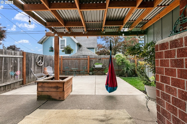 view of patio / terrace featuring a fenced backyard