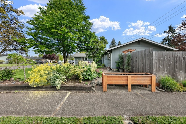 exterior space with fence