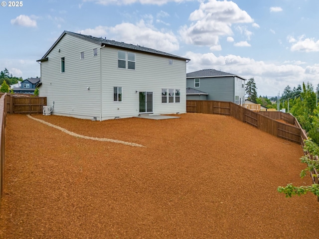1518 W 14th Ave, La Center, WA 98629 - rear view of property featuring crawl space, a fenced backyard, and a patio