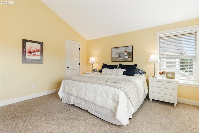 1537 NW 21st St, Lincoln City, OR 97367 - carpeted bedroom with baseboards and lofted ceiling