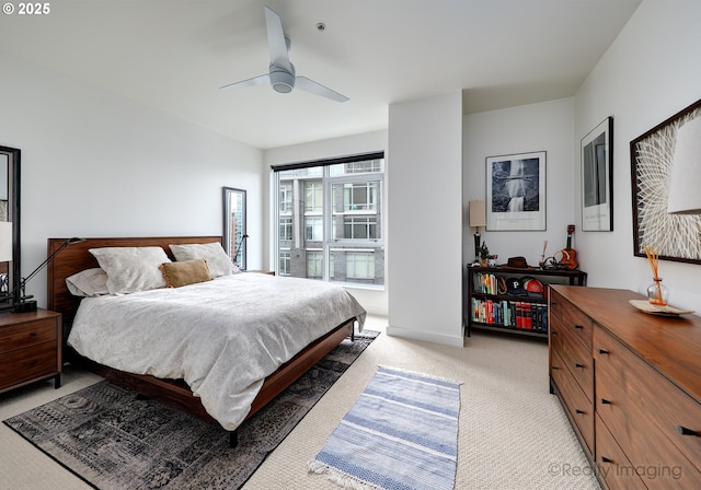 949 NW Overton St Unit 1302, Portland, OR 97209 - bedroom featuring light colored carpet and ceiling fan