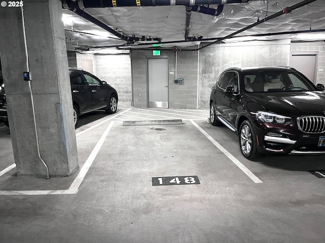 949 NW Overton St Unit 1302, Portland, OR 97209 - parking deck with concrete block wall