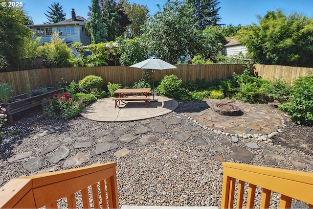 1902 N Terry St, Portland, OR 97217 - view of yard with a fire pit and a patio