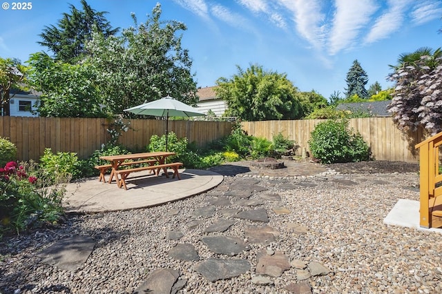 1902 N Terry St, Portland, OR 97217 - fenced backyard featuring a patio area