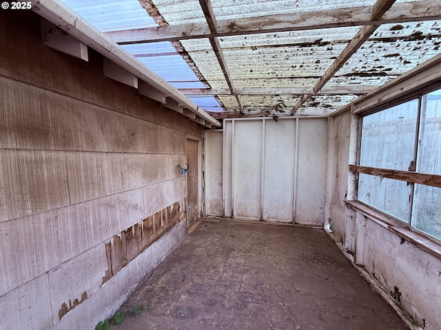 view of unfinished below grade area