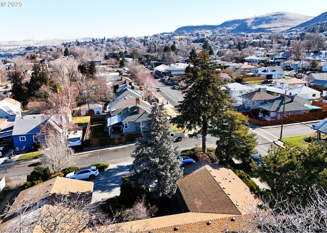 1221 Lewis St, The Dalles, OR 97058 - aerial perspective of suburban area featuring mountains