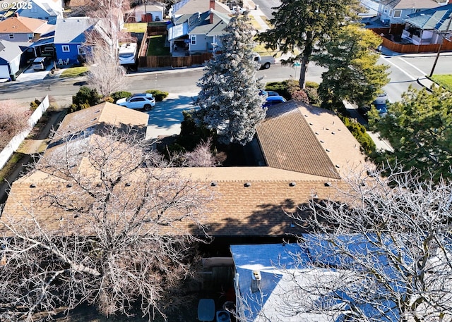 bird's eye view featuring a residential view