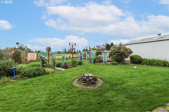 28805 Royal Ave, Eugene, OR 97402 - view of yard featuring an outdoor fire pit