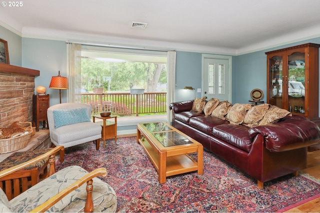 28805 Royal Ave, Eugene, OR 97402 - living room with crown molding and wood finished floors