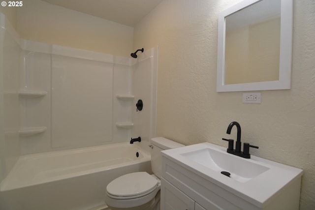3159 Florida St, Longview, WA 98632 - bathroom featuring a textured wall, shower / tub combination, and vanity