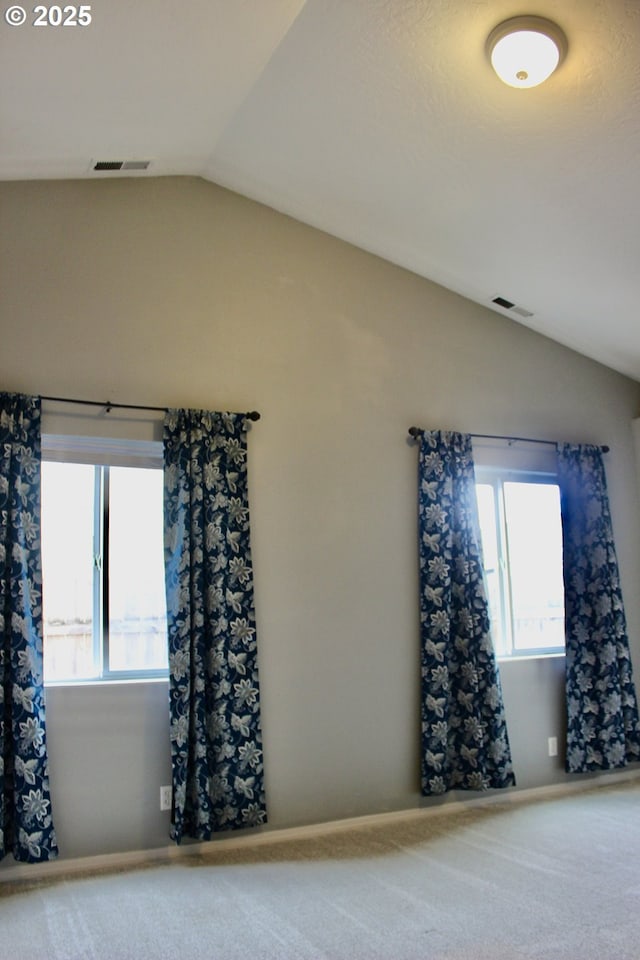 203 Robin Ct, Creswell, OR 97426 - empty room featuring lofted ceiling and carpet floors