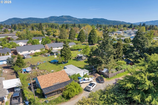 2165 Laura St, Springfield, OR 97477 - drone / aerial view with a residential view, a view of trees, and a mountain view