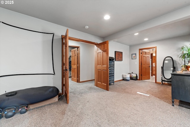 18122 Hulden Ln, Arlington, OR 97812 - workout area featuring light colored carpet and recessed lighting