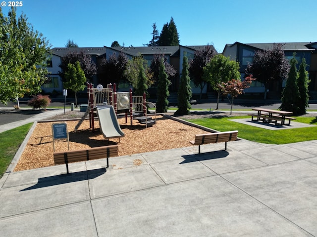 view of community featuring a playground