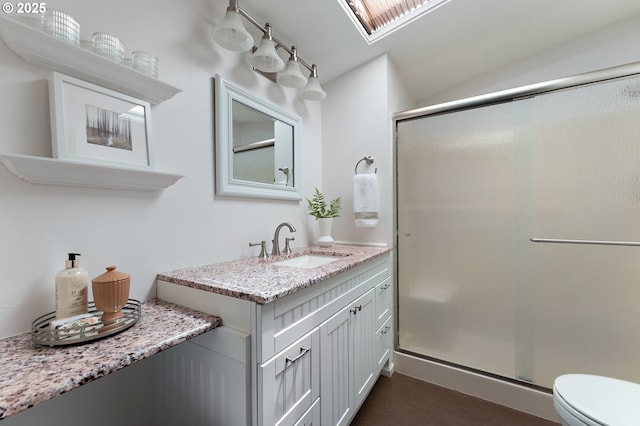 2804 NE 61st Ave, Portland, OR 97213 - full bath with toilet, a shower stall, and vanity