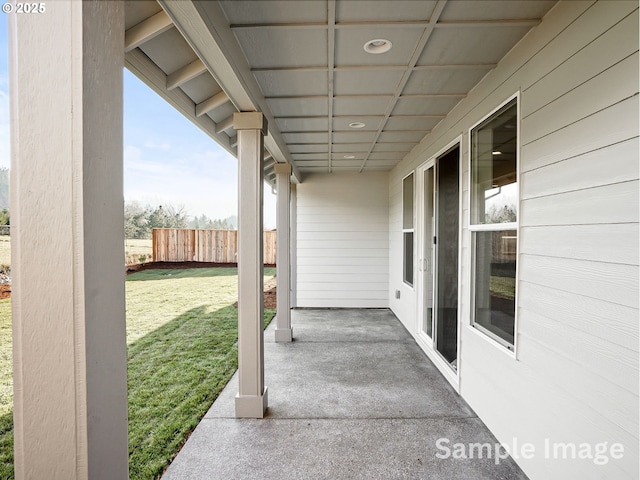 view of patio / terrace with fence