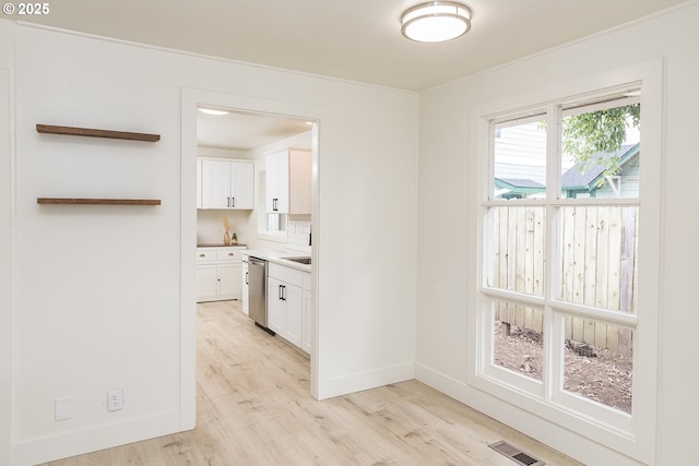 1540 Juniper St, Junction City, OR 97448 - unfurnished dining area with light wood finished floors and baseboards
