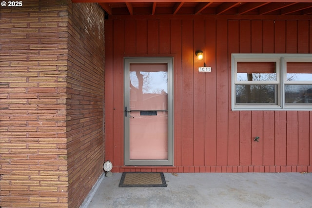 view of doorway to property