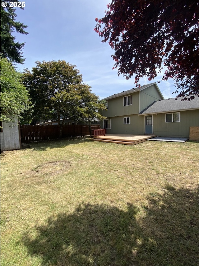 12708 NE 46th St, Vancouver, WA 98662 - view of yard featuring a wooden deck