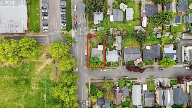 aerial view with a residential view