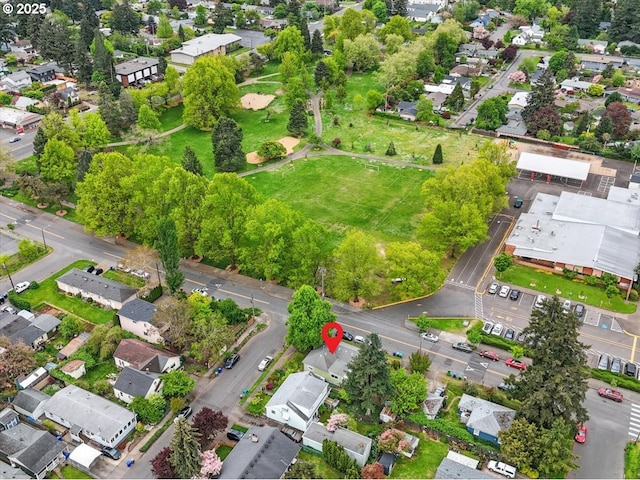 drone / aerial view with a residential view