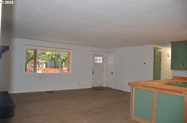 interior space featuring dark hardwood / wood-style floors