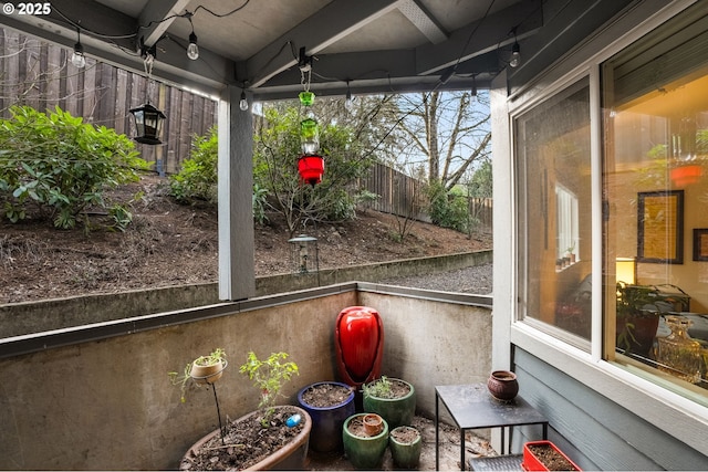 view of sunroom