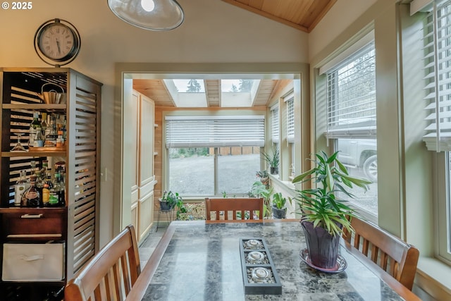 23830 Old Peak Rd, Philomath, OR 97370 - sunroom / solarium featuring lofted ceiling and a skylight