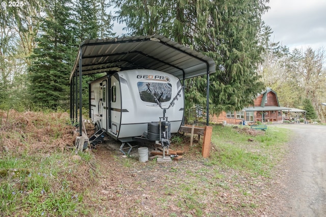 23830 Old Peak Rd, Philomath, OR 97370 - view of outdoor structure with a carport