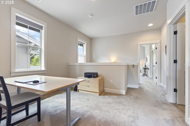 16033 SW 2nd St, Sherwood, OR 97140 - home office featuring carpet flooring, baseboards, and recessed lighting