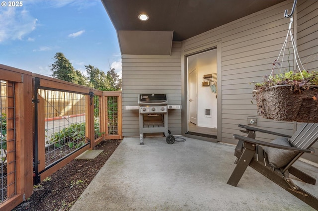 view of patio featuring area for grilling