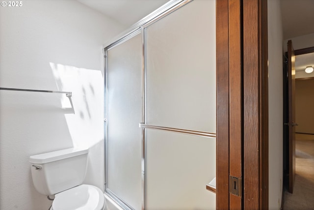 16445 SW Meadowood Way, Portland, OR 97224 - bathroom featuring toilet and a shower with shower door