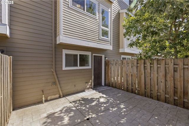 view of patio with fence