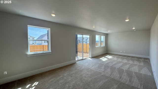 17880 SW Alvord Ln, Beaverton, OR 97007 - unfurnished room with recessed lighting, carpet, and baseboards