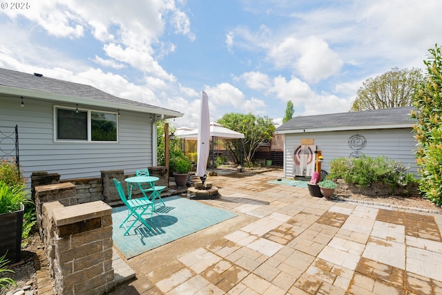view of patio / terrace with fence