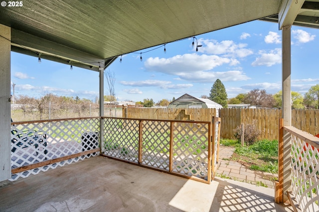 view of patio / terrace with fence