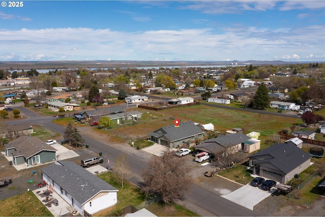 bird's eye view with a residential view