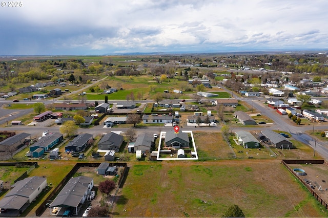 bird's eye view featuring a residential view